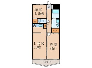 サンヒルズ・竹末の物件間取画像